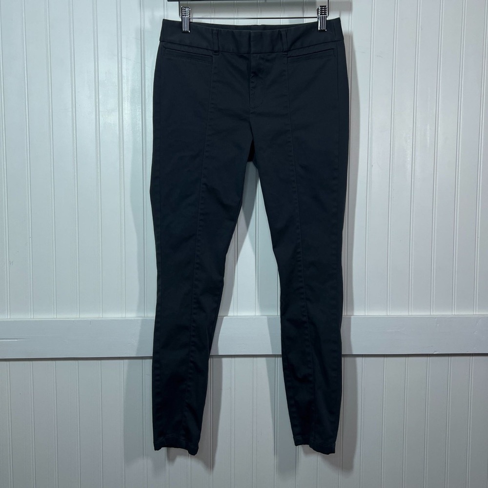 Ann Taylor Loft Women's Blue Gray Slim Leg Dress Pants Size 2 Office Siren Chic